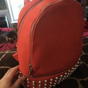 Red Backpack Purse